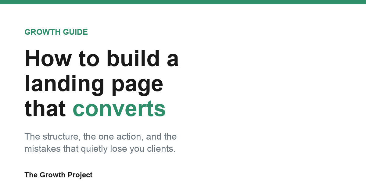 How to build a landing page that converts
